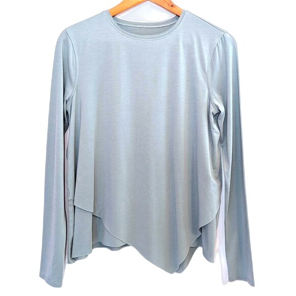 Lululemon | Tencel Sweetest Day Long Sleeve Tee " Blue Cast" Lounge | Size 8* - Picture 5 of 9